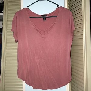 Chest cross pink shirt